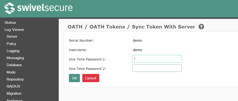 Sync Token With Server Screen