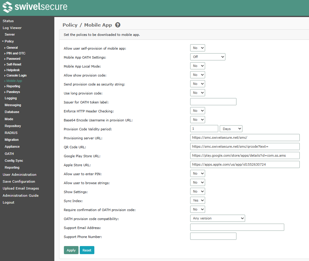 Mobile App Policy