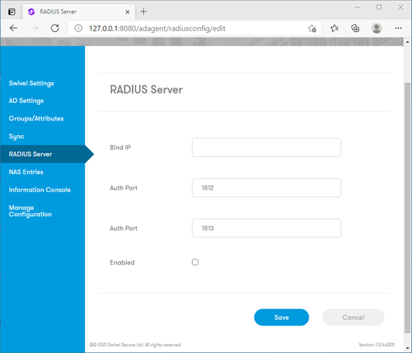 RADIUS Server Configuration