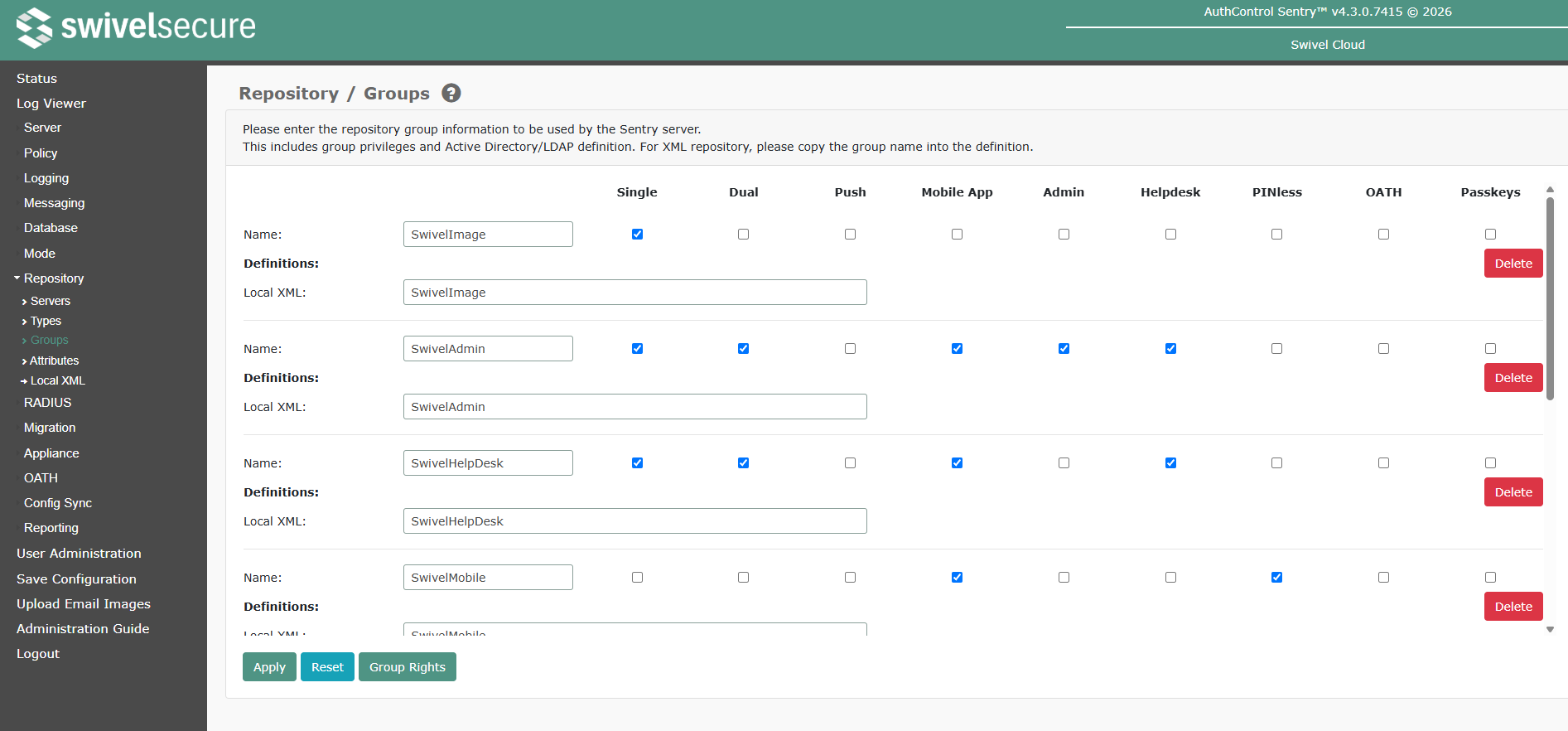 Repository Groups